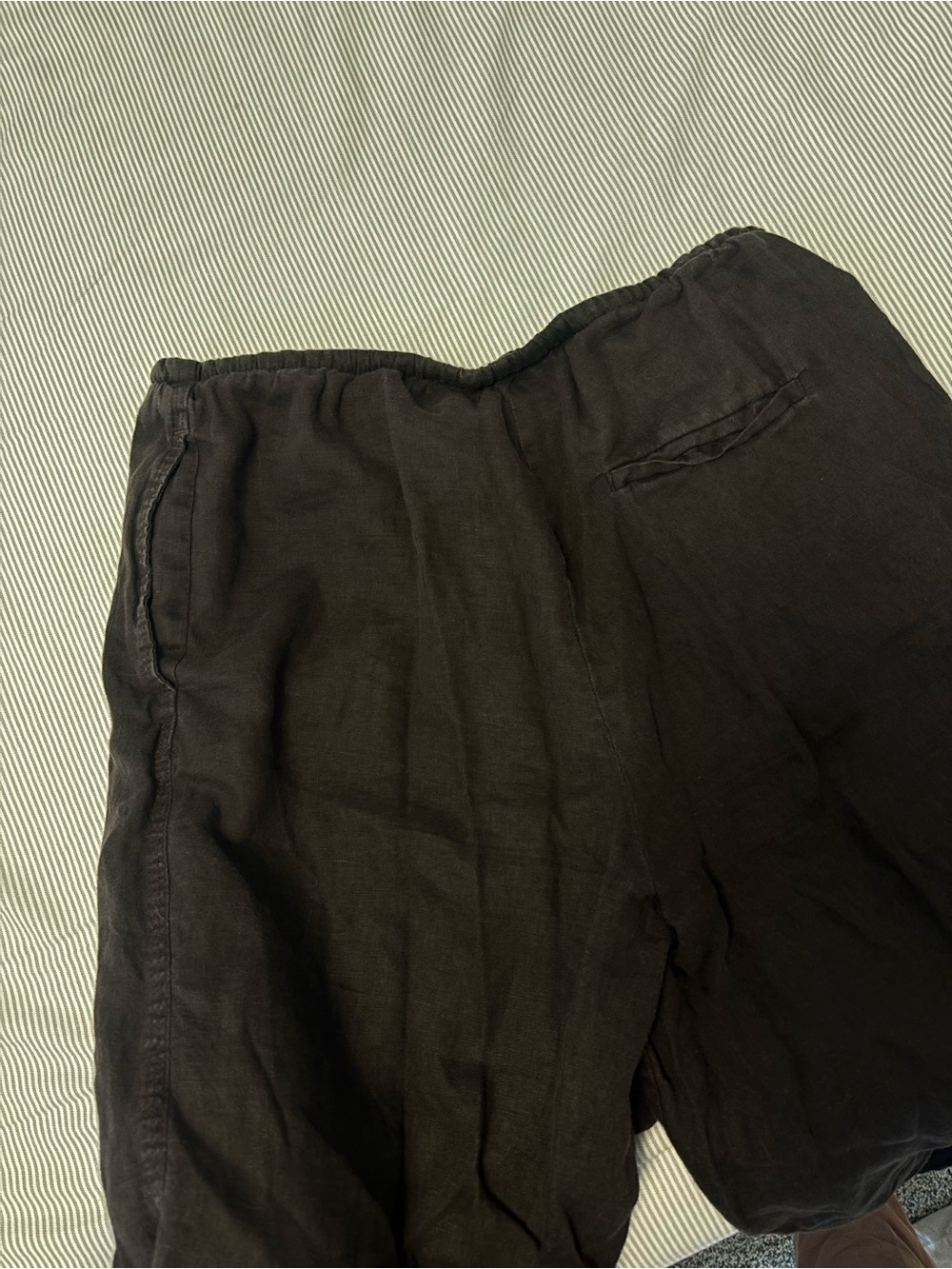 Zara linen set -chocolate brown - Elastic Waist - Picture 5 of 9